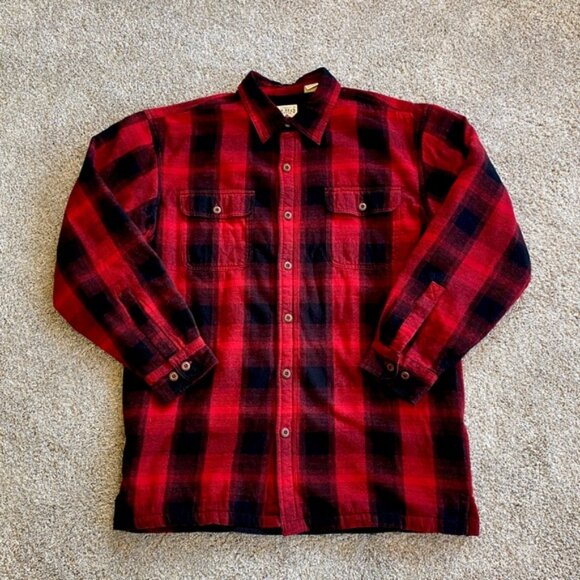 RedHead fleece-lined red & black plaid long sleeved jacket. Men’s size XL - Picture 10 of 13